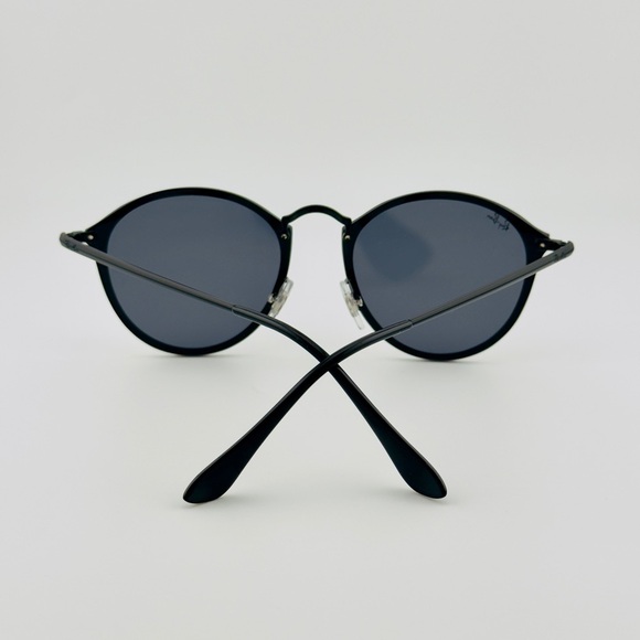Ray-Ban Blaze Round Sunglasses RB3574N Matte Black Frame Dark Gray Lenses UNISEX - Picture 7 of 11